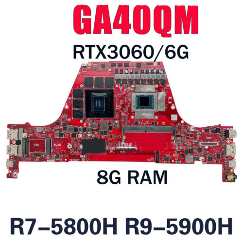 Ga401Qm Motherboard For Asus Ga401Q Zephyrus G14 Ga401 8G-Ram R7-5800H R9-5900H