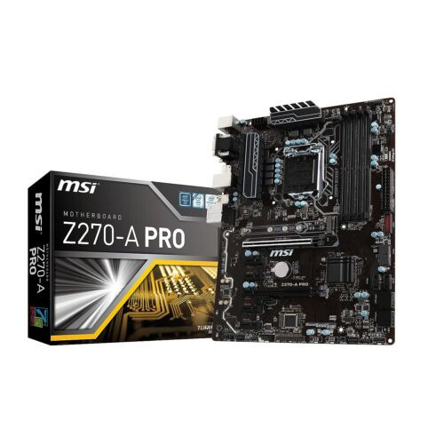 Msi Pro Series Intel Z270 Ddr4 Usb 3 Crossfire Atx Motherboard (Z270-A Pro)