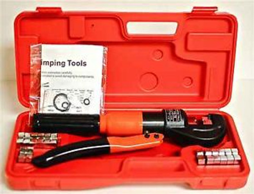 Hydraulic Crimping Tool Kit 8 T Cable Crimper Dies Wire Terminal Crimp Lug Set