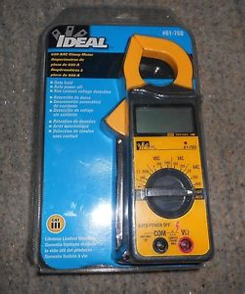 IDEAL #61-760 CLAMP-PRO 600AAC Clamp Meter & Carrying Case - New
