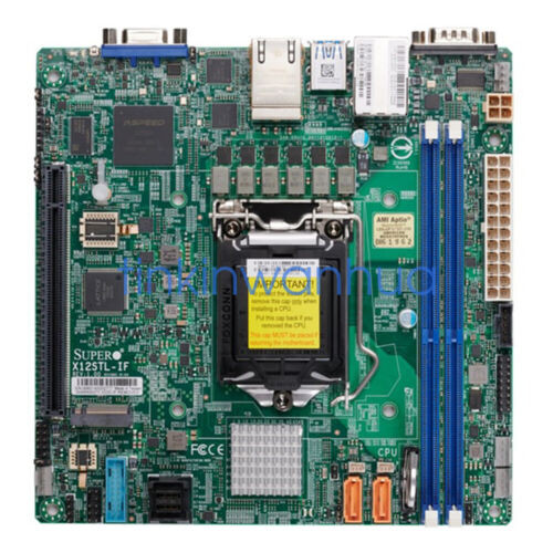 For Supermicro X12Stl-If Intel C252 Lga1200 Ddr4 Mini-Itx Server Motherboard