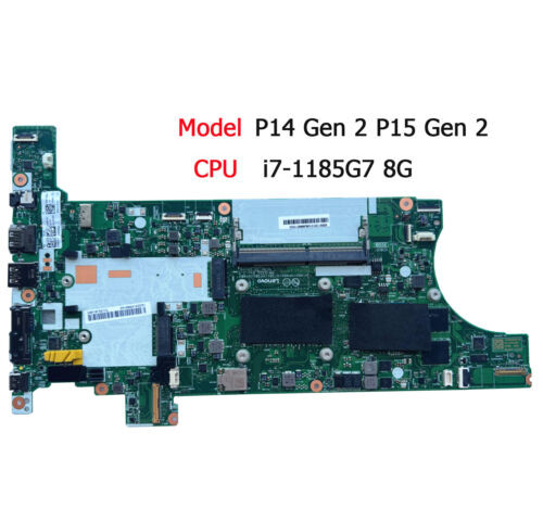 Laptop Motherboard For Lenovo Thinkpad P14 Gen 2 P15 Gen 2 I7-1185G7 8G Swg
