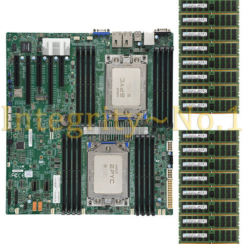 Supermicro H11Dsi-Nt + Epyc Cpu 2 Pcs + 8Gb  8 ~ 32Gb  16 Ecc Reg Ram Optional