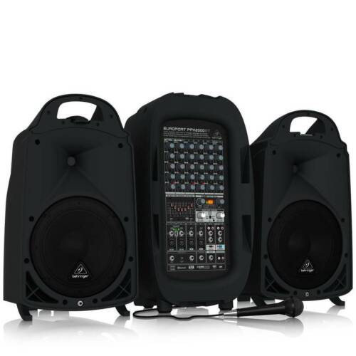 Behringer Europort Ppa2000Bt 8-Channel Portable Pa System W/Bluetooth Wireless