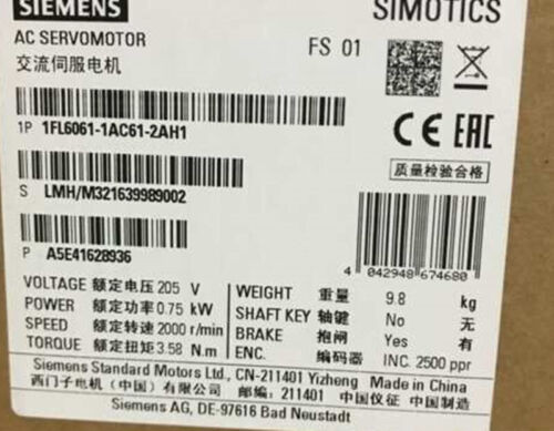 1Fl6061-1Ac61-2Ah1 Siemens One Year Warranty Fast Delivery 1Pcs Very Good