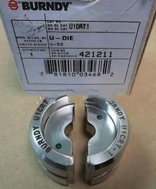Burndy U1CRT crimping #1 Str CU index 11 crimp die Hydraulic U type 12 TON NEW