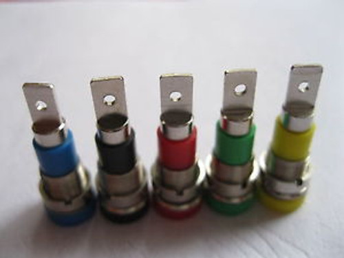 400 Pcs  Banana Jack For 4Mm Banana Plug 28.5Mm Nickel Plated 5 Colors Insert