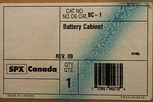 SPX BC-1 Battery Cabinet BC1 SEALED
