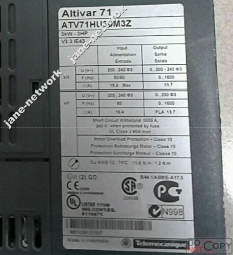 1Pcs 100% Tested  Atv71Hu30M3Z