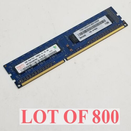 Mixed Brand 2Gb Pc3/Pc3L Ddr3 Unbuffered Desktop Memory Stick Module Ram Lot 800