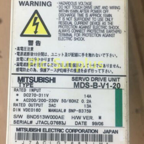 Used 1Pc Mds-B-V1-20 Brand Mitsubishi Tested Fully Fast Delivery