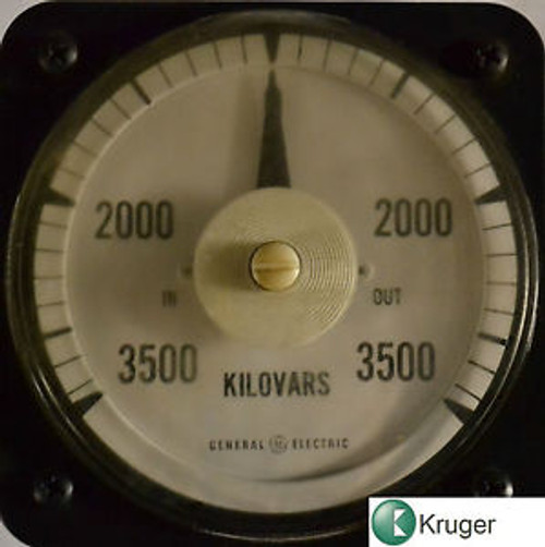 Genereal electric kilovars meter 0 to 3500 kilovars