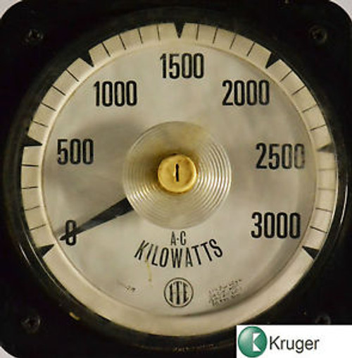 I-T-E  kilovars meter 0 to 3000 kilowatts  077-218