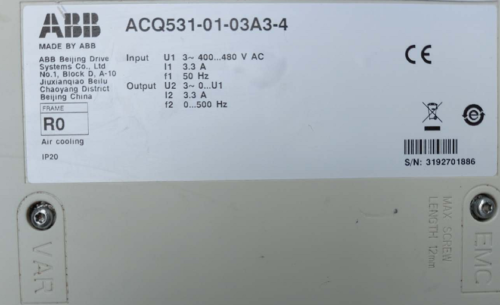 1Pc For  Used Working  Acq531-01-03A3-4