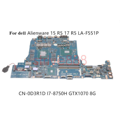 0D3R1D D3R1D La-F551P Core For Dell Alienware 15 R4 17 R5 Motherboard I7-8750H