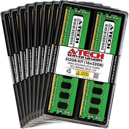512GB 16x 32GB PC4-2933 RDIMM ASUS RS520-E9-RS8 Memory RAM