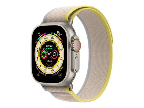Apple Watch Ultra 49Mm Titanium Smart Watch With Trail Loop Soft Mnhk3Fd/A-