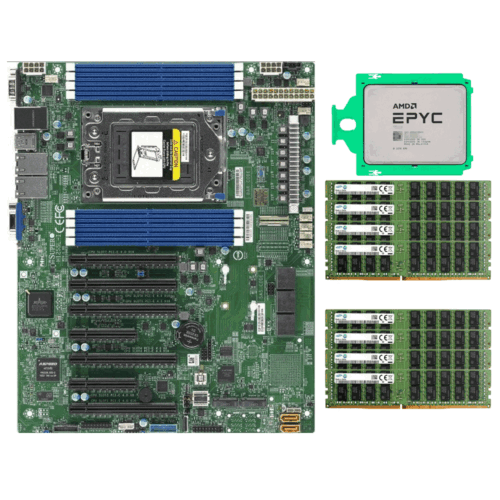 Supermicro H12Ssl-I Motherboard + Amd Epyc 7532 32 Core Cpu + 128Gb 2666Mhz Memory-