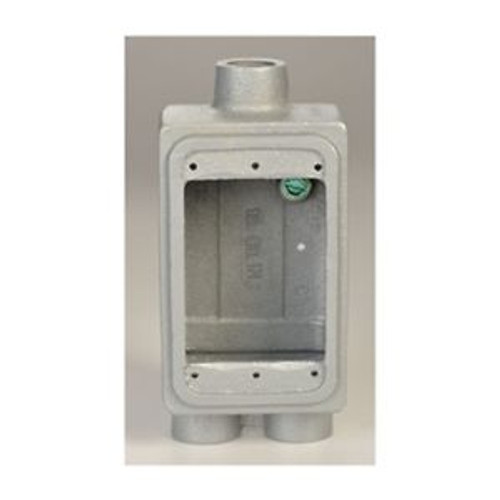 Cast Device Box, FSCC, 1 Gang, 3/4 Hub, Malleable Iron