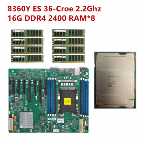 Intel Xeon  8360Y Es 2.2Ghz + Supermicro X12Spl-F Motherboard Combination
