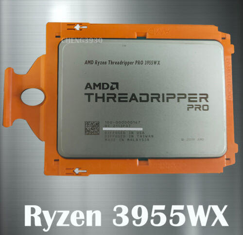 Amd Ryzen Thripper Pro 3955Wx  Cpu 3.9Ghz 16-Core Swrx8 Interface Processor