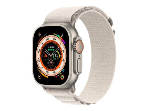 Apple Watch Ultra 49Mm Titanium Smart Watch With Alpine Loop Textile Mqfq3Fd/A-