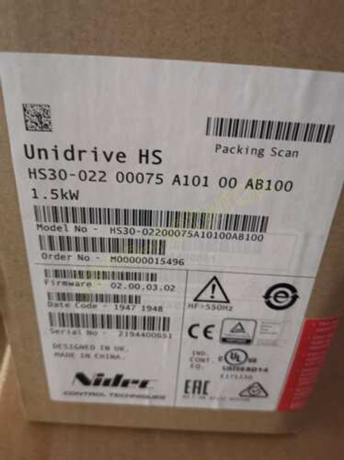 Hs30-02200075A10100Ab100 Replaces Skbd200150 1.5Kw Hs30-022 00075 A101 00 Ab100