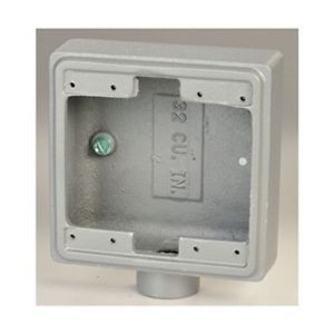 Cast Device Box, FS, 2 Gang, 3/4 Hub, Malleable Iron