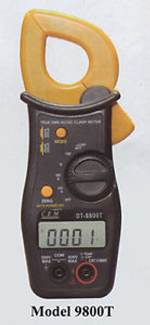 DT-9800T True RMS 600A AC/DC Current Voltage Capacitance Resistance Clamp Meter
