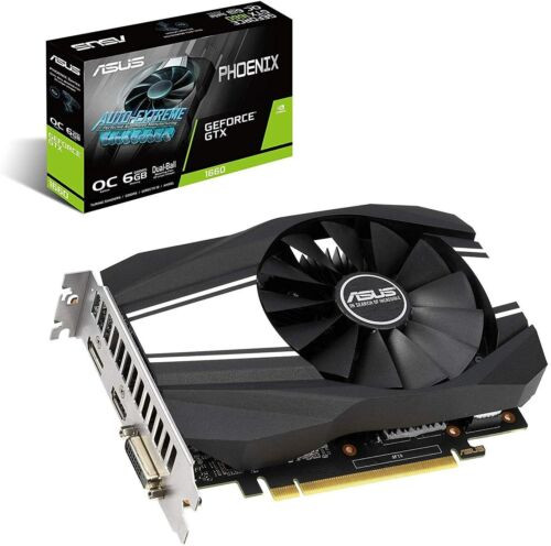 Asus Geforce Gtx 1660 Overclocked 6Gb Phoenix Fan Edition Hdmi Dp Dvi Graphics