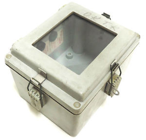 HOFFMAN V-828144 INDUSTRIAL CONTROL PANEL ENCLOSURE 6X7-1/2X5 PLEXI WINDOW