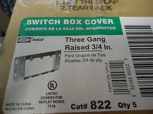 Lot of 15 RACO 822 Plaster Ring Gang Box Cover,3 Gang