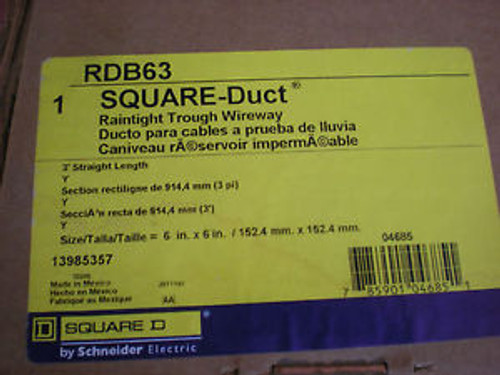 SQUARE D RDB63 6 x 6 x 36 SQUARE -DUCT RAINTIGHT TROUGH WIREWAY