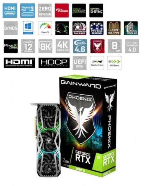 Gainward Video Card Geforce Rtx3080Ti Phoenix Pci-Exp Gen4 X16 12Gb Gddr6X Japan