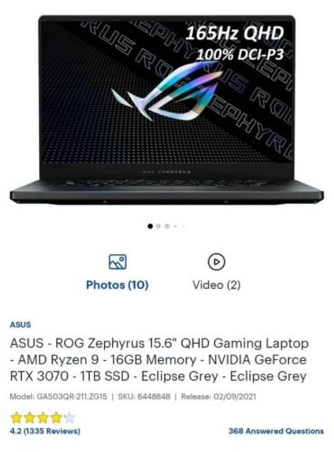 Asus Rog Laptop Rtx 3070