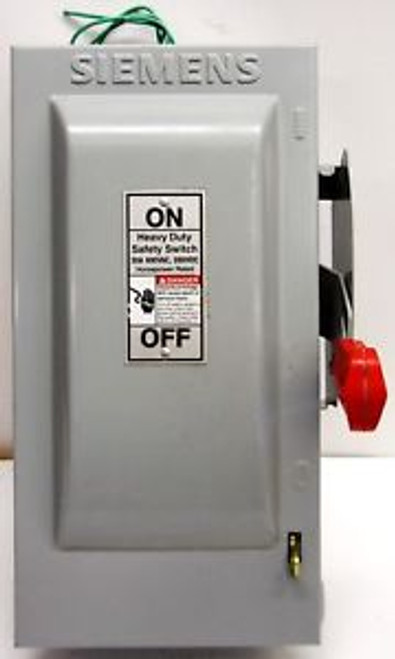 SIMENS HEAVY DUTY SAFETY SWITCH DISCONNECT, CAT: HF361