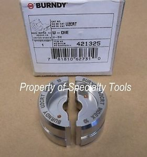 Burndy U2CRT crimping #2 Str CU index 10 crimp die Hydraulic U type 12 TON NEW