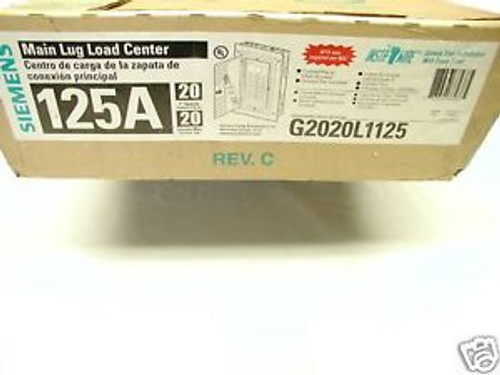 Siemens 125A 20 circuit Main Lug Load Center G2020L1125