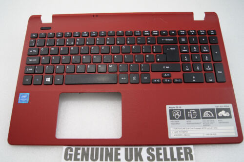 Tested Acer Aspire Es 15 Es1-531 Upper Cover Red Palmrest & Uk Keyboard (B14-489