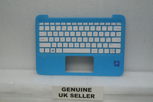 Tested Hp Stream 11-Y050Sa Aqua Blue Palmrest Middle Upper Cover Uk Keyboard (Sl