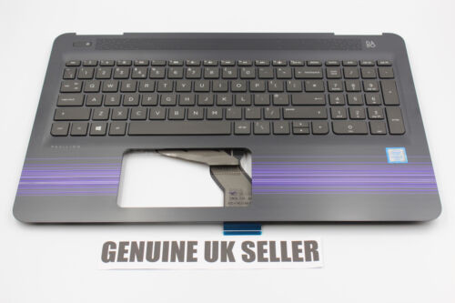 Working Hp 15-Au Series Black Purple Palmrest Uk Keyboard 856033-031 3Fg34Tstp00