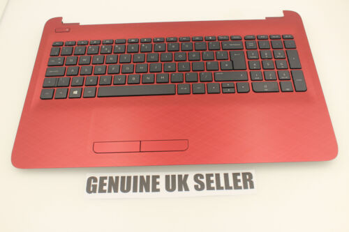 New Hp Pavilion 15-Ac 15-Af Palm Rest Cover Touchpad Uk Keyboard Red 813979-031