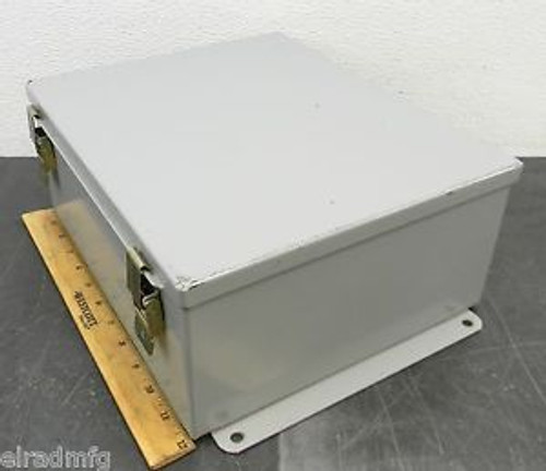 HOFFMAN A1210CHQR ENCLOSURE ELECTRIC BOX 12X10X5 ELECTRICAL PANEL BOX USED