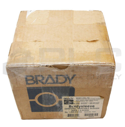 Sealed New Brady Hcps1.9-8336W Computer Printable Sleeves