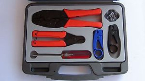 Ratchet Crimper Tool Termination Prep Kit LMR-400/300/240/195/100 Coaxial Cable