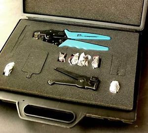 Unused IDEAL Crimpmaster KIT Coax Cable CUTTER & Conductor TRIMMER w/Case & DIES