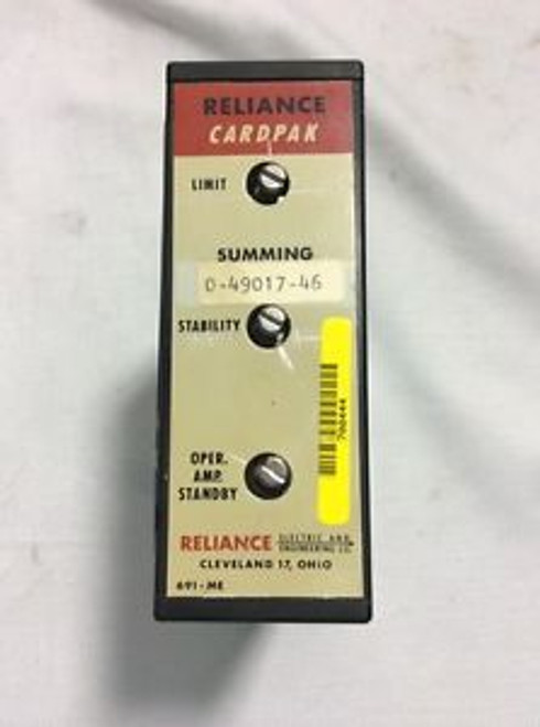 RELIANCE ELECTRIC 0-49017-46 SUMMING CARDPAK