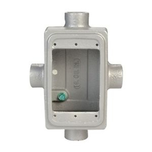 Cast Device Box, FDX, 1 Gang, 3/4 Hub, Malleable Iron