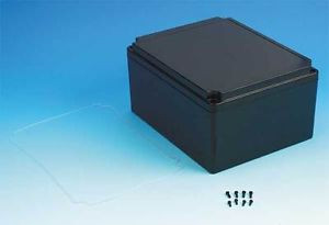 BOX ENCLOSURES BEN-92PBK Enclosure,9.84x7.87x5.12 In,Black