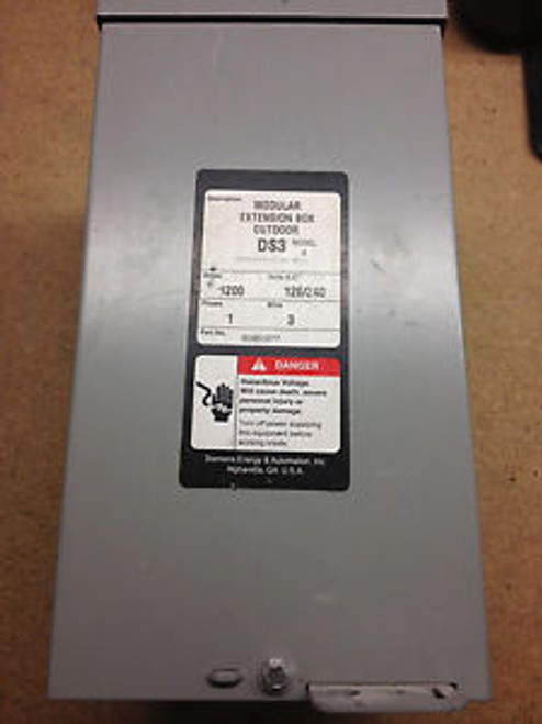 DS-3 Siemens Modular Extension Box 1200A 1 Phase 3 Wire